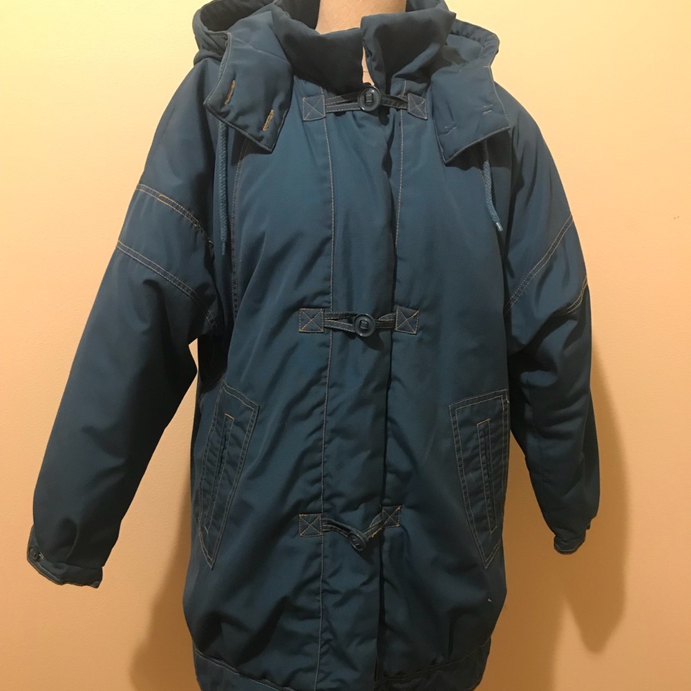 Vintage Mulberry Street Heavy Teal Coat